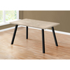 Monarch Specialties Dining Table - 36"X 60" / Dark Taupe / Black Metal I 1137